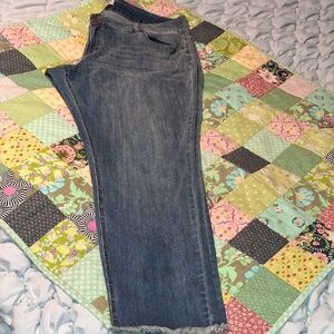 Blue Straight Leg Jeans Classic Denim